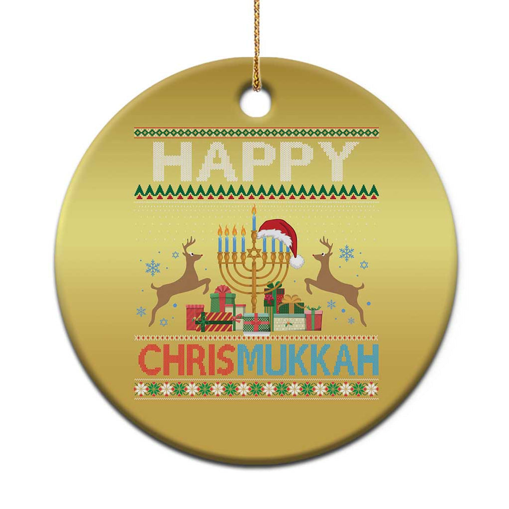 Xmas Hanukkah Christmas Ornament Happy Chrismukkah Funny Jewish Chanukah TS09 Print Your Wear