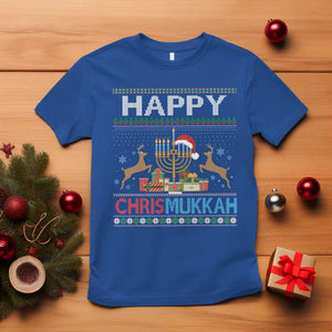 Happy Chrismukkah Funny Jewish Christmas Hanukkah Chanukah T Shirt TS09 Royal Blue Print Your Wear