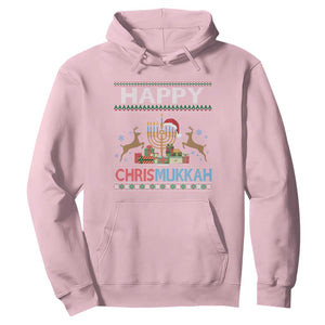 Happy Chrismukkah Funny Jewish Christmas Hanukkah Chanukah Hoodie TS09 Light Pink Print Your Wear