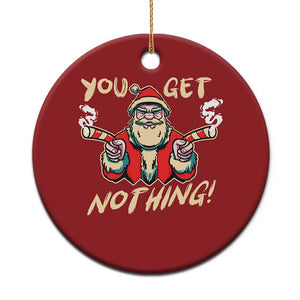 Funny Xmas Gangsta Santa Christmas Ornament You Get Nothing Angry Santa Candy Gun TS09 Print Your Wear