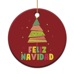 Feliz Navidad Colorful Xmas Tree Spanish Christmas Ornament TS09 Print Your Wear