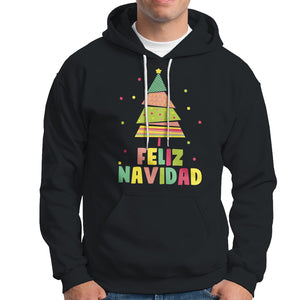 Feliz Navidad Colorful Xmas Tree Spanish Christmas Hoodie TS09 Black Printyourwear