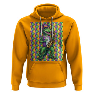 Mardi Gras Funny Alligator Crocodiles Jester Fat Tuesday New Orleans Hoodie TS09 Gold Printyourwear