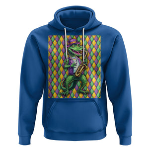 Mardi Gras Funny Alligator Crocodiles Jester Fat Tuesday New Orleans Hoodie TS09 Royal Blue Printyourwear