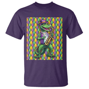 Mardi Gras Funny Alligator Crocodiles Jester Fat Tuesday New Orleans T Shirt TS09 Purple Printyourwear