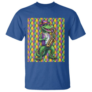 Mardi Gras Funny Alligator Crocodiles Jester Fat Tuesday New Orleans T Shirt TS09 Royal Blue Printyourwear