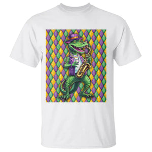 Mardi Gras Funny Alligator Crocodiles Jester Fat Tuesday New Orleans T Shirt TS09 White Printyourwear