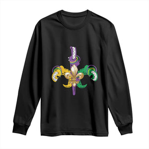 Mardi Gras Alligator Crocodiles Funny Fleur De Lis Long Sleeve Shirt TS09 Black Print Your Wear