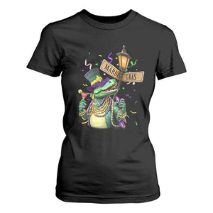 Bead Dinosaur Funny Mardi Grawr Gras T Shirt For Women TS09 Black Print Your Wear