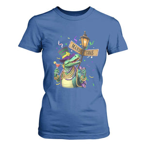 Bead Dinosaur Funny Mardi Grawr Gras T Shirt For Women TS09 Royal Blue Print Your Wear