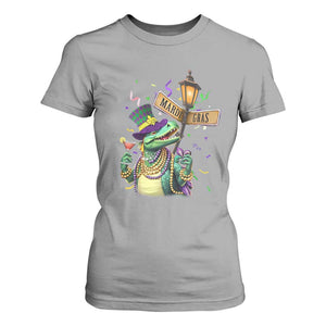 Bead Dinosaur Funny Mardi Grawr Gras T Shirt For Women TS09 Sport Gray Print Your Wear