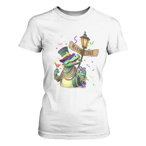 Bead Dinosaur Funny Mardi Grawr Gras T Shirt For Women TS09 White Print Your Wear