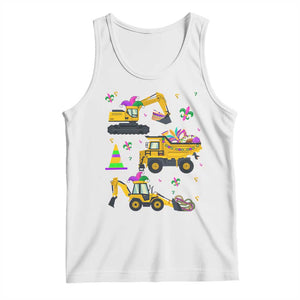 Mardi Gras Tank Top Jester Construction Vehicle Truck Fat Tuesday New Orleans TS09 White Print Your Wear