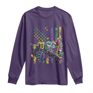 Mardi Gras Monster Truck Beads Flag Long Sleeve Shirt TS09 Purple Print Your Wear