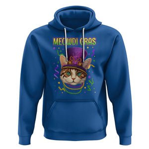 Meowdi Gras Cool Cat Jester Bead Fat Tuesday Hoodie TS09 Royal Blue Printyourwear