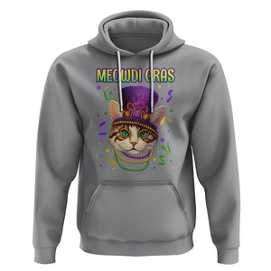 Meowdi Gras Cool Cat Jester Bead Fat Tuesday Hoodie TS09 Sport Gray Printyourwear