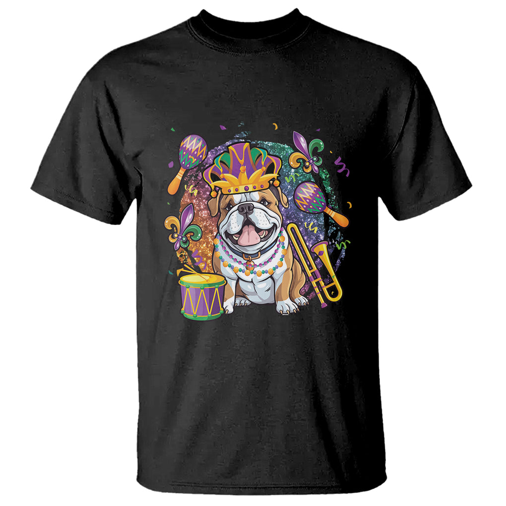 Mardi Gras T Shirt Fench Bulldog Cute Fat Tuesday Frenchie Pet Dog TS09 Black Printyourwear