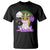 Mardi Gras Cute Unicorn Beads Rainbow Fleur De Lis T Shirt TS09 Black Printyourwear