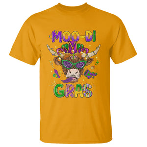 Mardi Gras T Shirt Moo-di Bead Heifer Cow Fat Tuesday Festival TS09 Gold Printyourwear