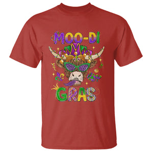 Mardi Gras T Shirt Moo-di Bead Heifer Cow Fat Tuesday Festival TS09 Red Printyourwear