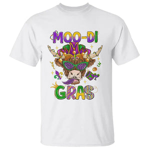 Mardi Gras T Shirt Moo-di Bead Heifer Cow Fat Tuesday Festival TS09 White Printyourwear