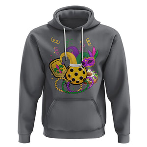 Mardi Gras Pickleball Jester Hat Beads Hoodie TS09 Charcoal Printyourwear