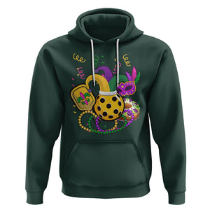 Mardi Gras Pickleball Jester Hat Beads Hoodie TS09 Dark Forest Green Printyourwear