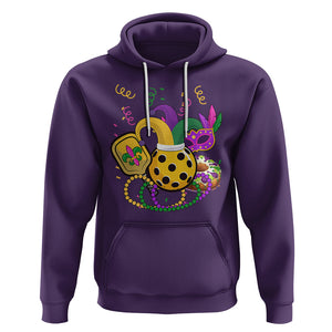 Mardi Gras Pickleball Jester Hat Beads Hoodie TS09 Purple Printyourwear