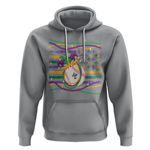 Mardi Gras Baseball Jester Hat Beads Flag Hoodie TS09 Sport Gray Printyourwear