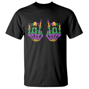 Mardi Gras T Shirt Jester Skeleton Rock Hand Fat Tuesday Festival TS09 Black Printyourwear