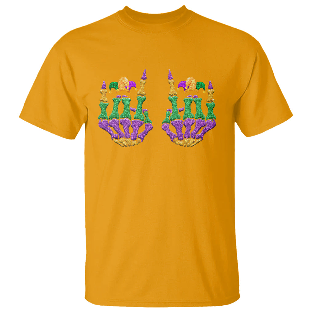 Mardi Gras T Shirt Jester Skeleton Rock Hand Fat Tuesday Festival TS09 Gold Printyourwear