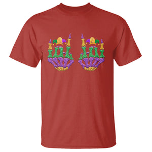 Mardi Gras T Shirt Jester Skeleton Rock Hand Fat Tuesday Festival TS09 Red Printyourwear