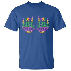 Mardi Gras T Shirt Jester Skeleton Rock Hand Fat Tuesday Festival TS09 Royal Blue Printyourwear