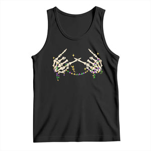 Mardi Gras Tank Top Skeleton Rock Hand Beads Fat Tuesday Festival TS09 Black Print Your Wear