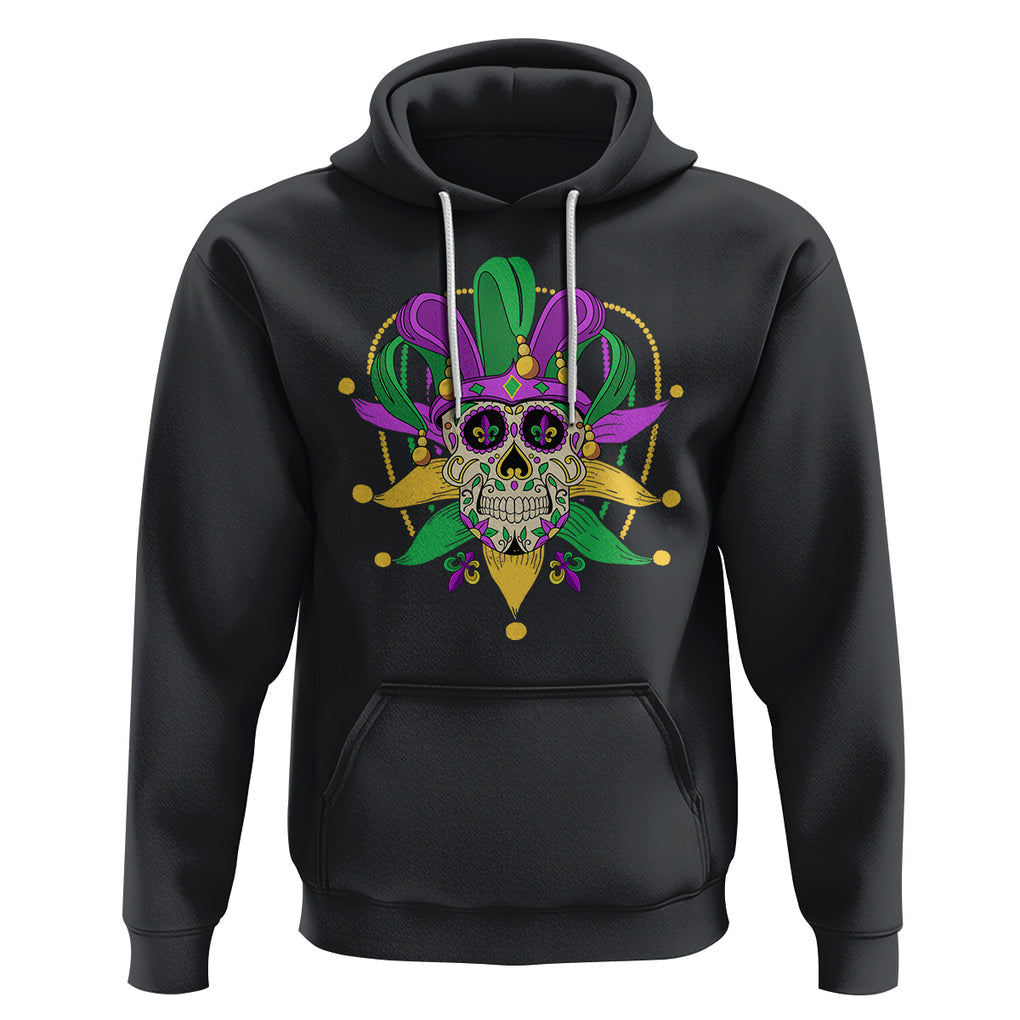 Mardi Gras Funny Sugar Skull Fat Tuesday New Orleans Hoodie TS09 Black Printyourwear