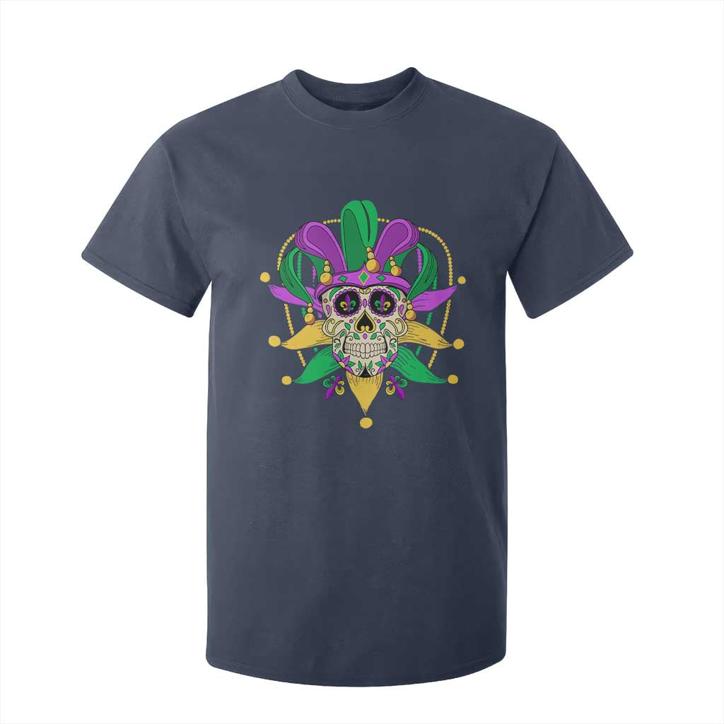 Mardi Gras Funny Sugar Skull Fat Tuesday New Orleans T Shirt For Kid TS09 Navy Print Your Wear