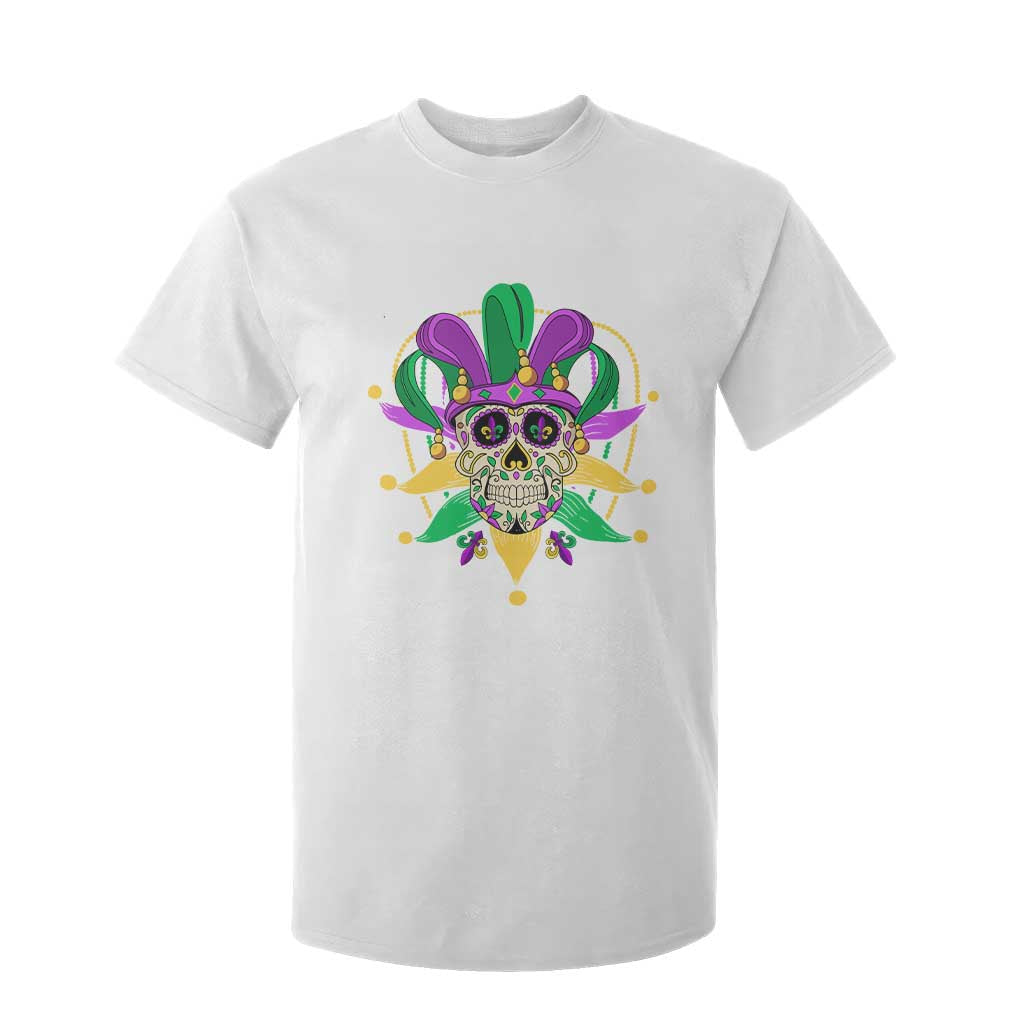 Mardi Gras Funny Sugar Skull Fat Tuesday New Orleans T Shirt For Kid TS09 White Print Your Wear