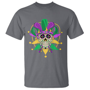 Mardi Gras Funny Sugar Skull Fat Tuesday New Orleans T Shirt TS09 Charcoal Printyourwear