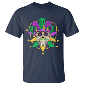 Mardi Gras Funny Sugar Skull Fat Tuesday New Orleans T Shirt TS09 Navy Printyourwear