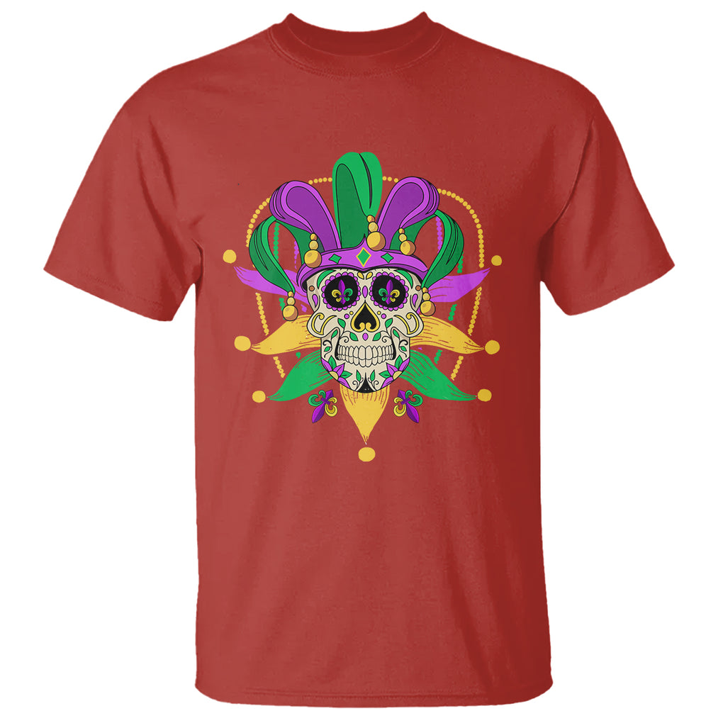 Mardi Gras Funny Sugar Skull Fat Tuesday New Orleans T Shirt TS09 Red Printyourwear