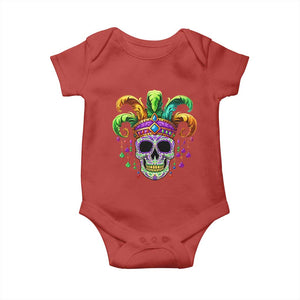 Mardi Gras Beads Sugar Skull Fat Tuesday New Orleans Baby Onesie TS09 Red Print Your Wear