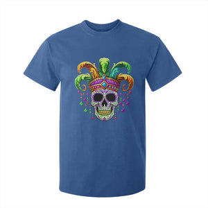 Mardi Gras Beads Sugar Skull Fat Tuesday New Orleans T Shirt For Kid TS09 Royal Blue Print Your Wear