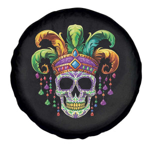 Mardi Gras Beads Sugar Skull Fat Tuesday New Orleans Spare Tire Cover TS09 Print Your Wear