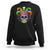 Mardi Gras Beads Sugar Skull Fat Tuesday New Orleans Sweatshirt TS09 Black Printyourwear