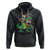 Mardi Gras Funny Skeleton On Dinosaur Jester Beads Hoodie TS09 Black Printyourwear