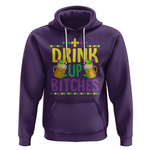 Mardi Gras Hoodie Drink Up Bitch Funny Drinking Team TS09 Purple Printyourwear