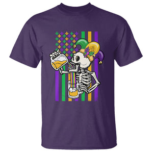 Mardi Gras Beer Lover American Flag Fat Tuesday Parade T Shirt TS09 Purple Printyourwear