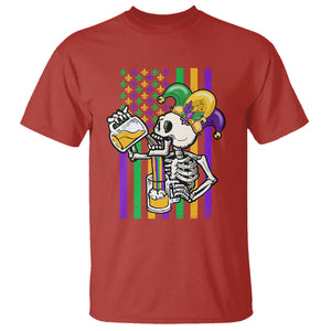 Mardi Gras Beer Lover American Flag Fat Tuesday Parade T Shirt TS09 Red Printyourwear