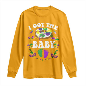 Mardi Gras Long Sleeve Shirt I Got The Baby Funny Pregnancy Announcement TS09 Gold Print Your Wear