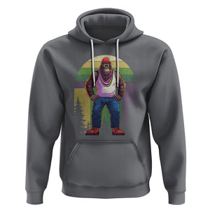 Mardi Gras Bigfoot Sasquatch Funny Fat Tuesday Parade Hoodie TS09 Charcoal Printyourwear